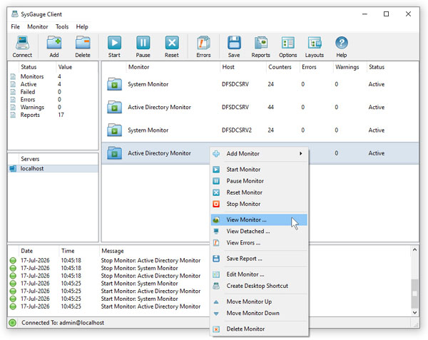 SysGauge Server View Monitor