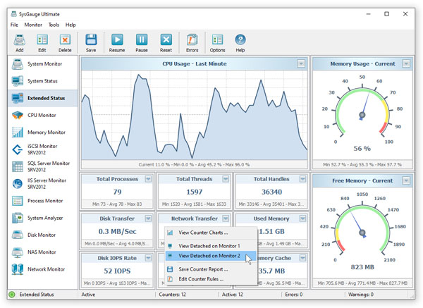 SysGauge Multi-Monitor Configurations