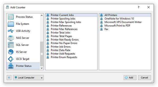 SysGauge Printer Monitoring Counters